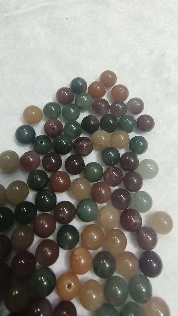 非金属大理石手链 秦紫玉多色元珠，可做顶珠，腰珠，各种配珠