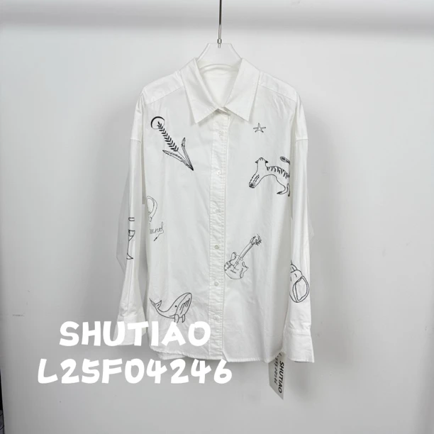【SHUTIAO】2025夏季：新款小众设计款衬衫L25F04246