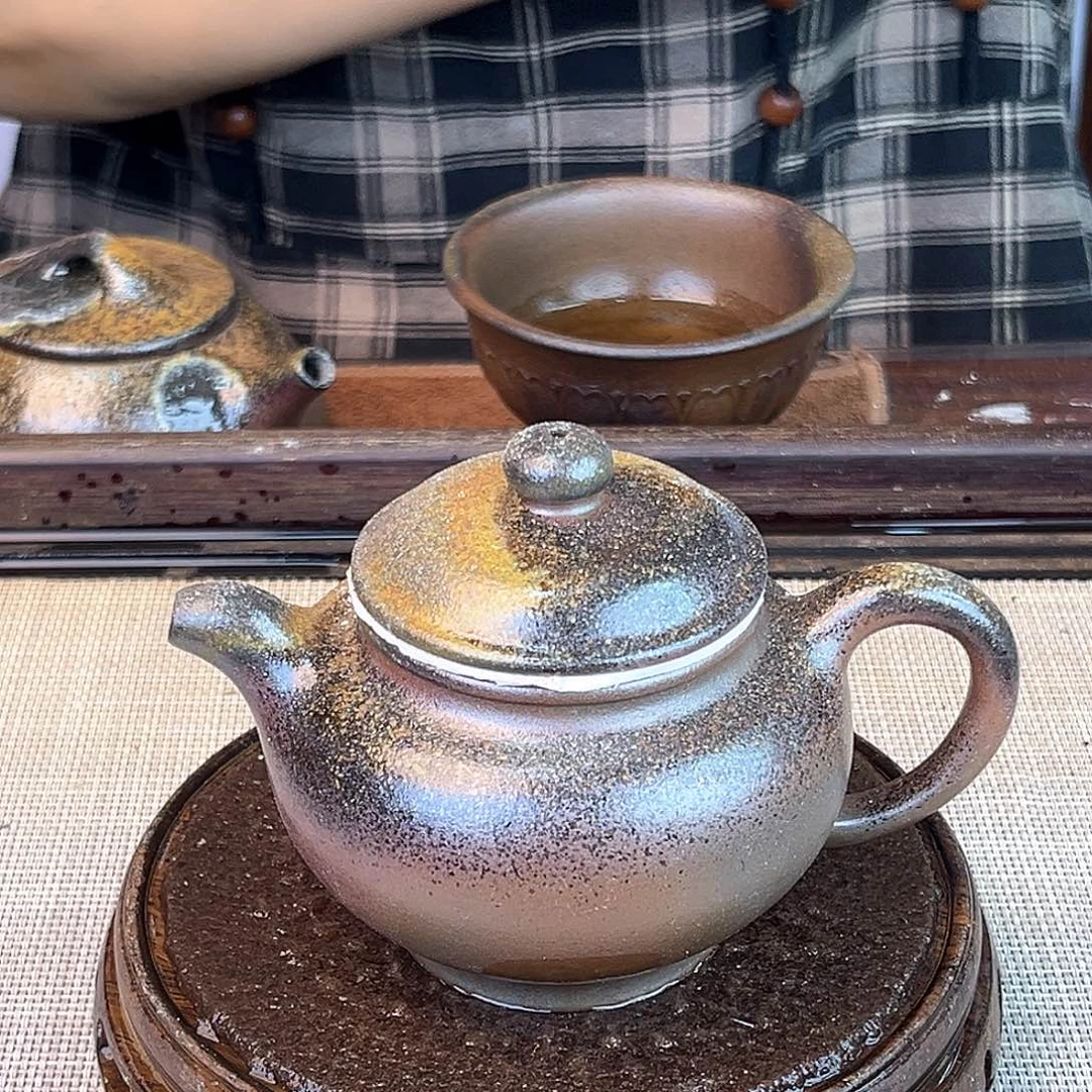茶壶紫砂宜兴紫砂底槽清柴烧200c c