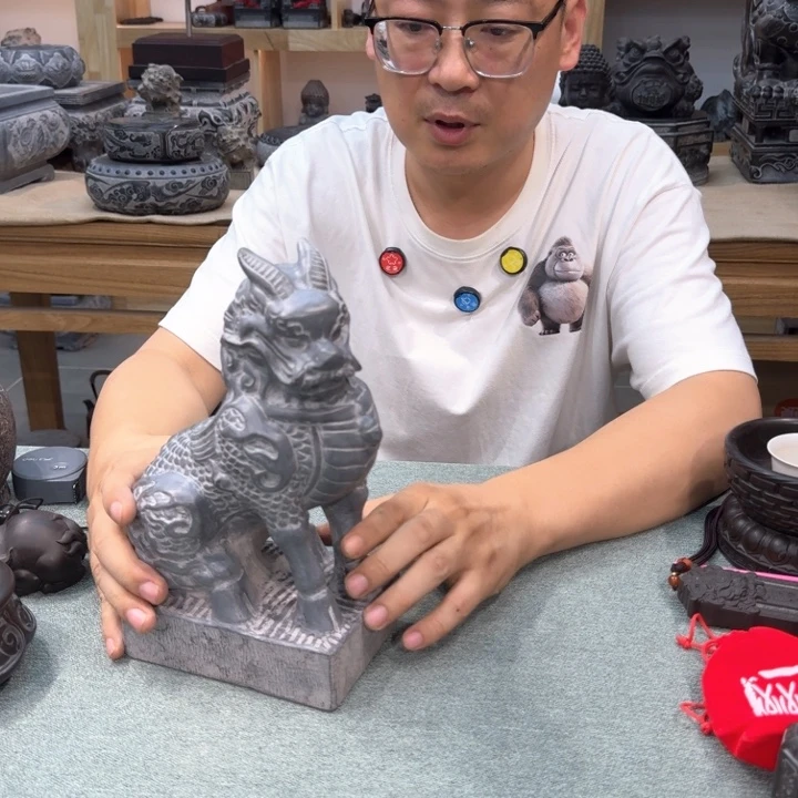 西安石晋錾石雕手工雕刻摆件