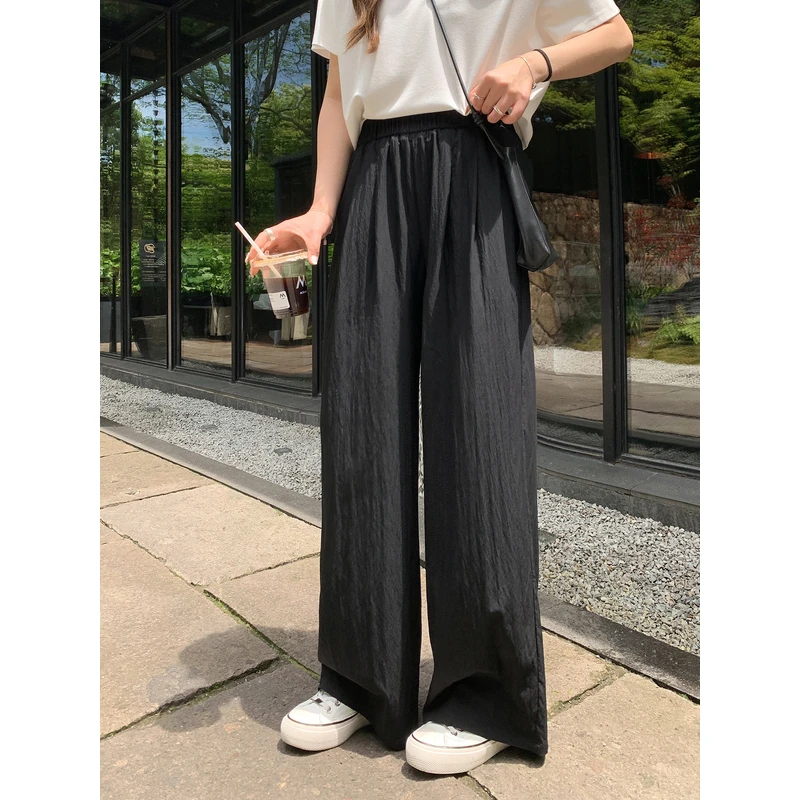 【ALINDM年中大清仓】胖mm宽松阔腿裤女高腰200斤夏季休闲裤KG3727