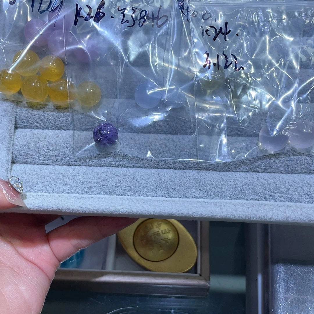 银S925镶嵌手链烟晶水晶单珠手串diy