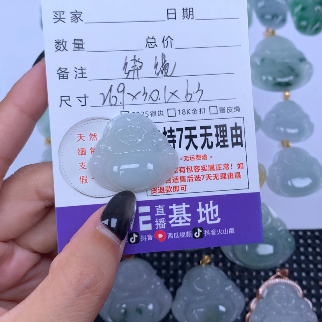颈饰未镶嵌翡翠天然