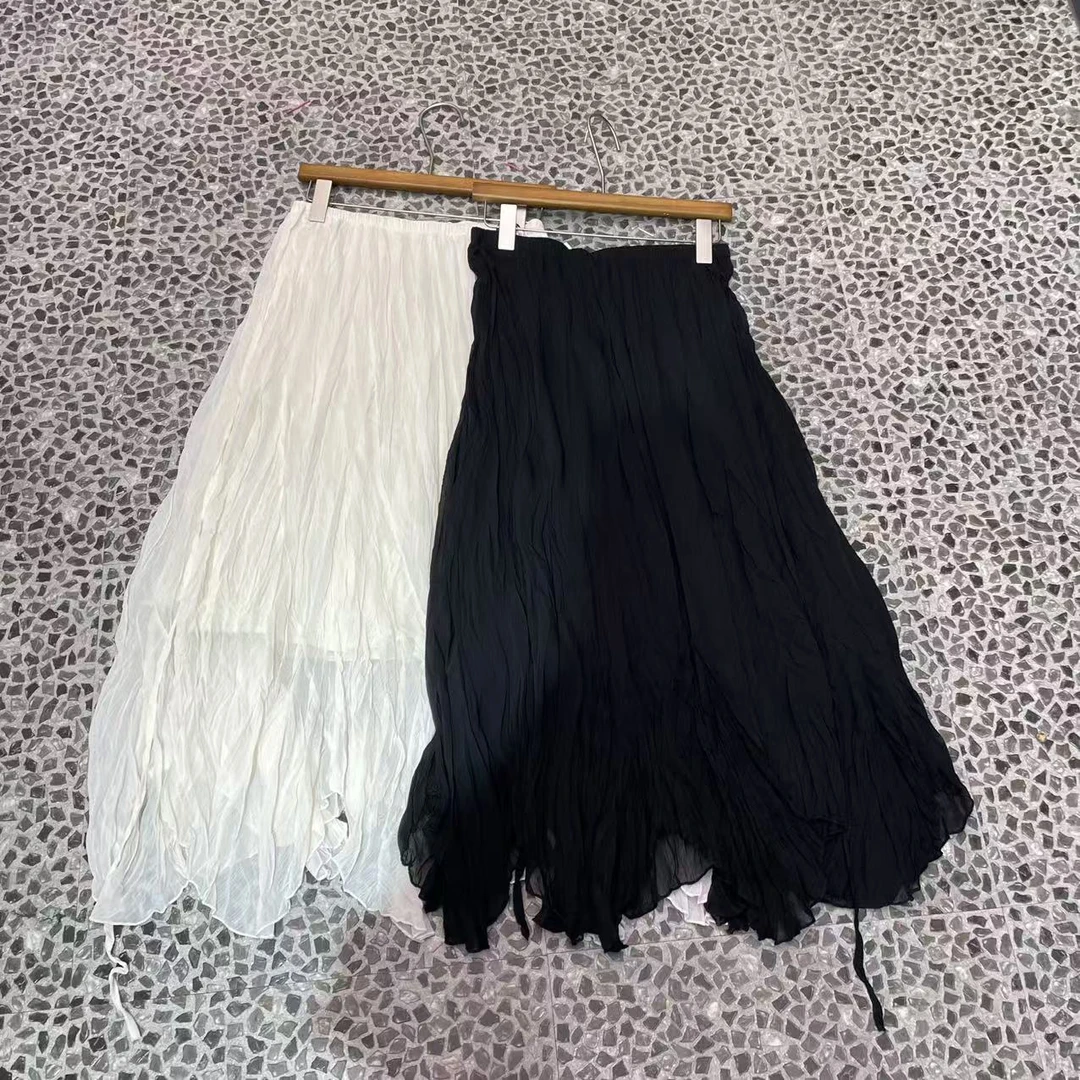 33推荐 CZJ#5012 日系不规则乱褶半裙 25-02-20