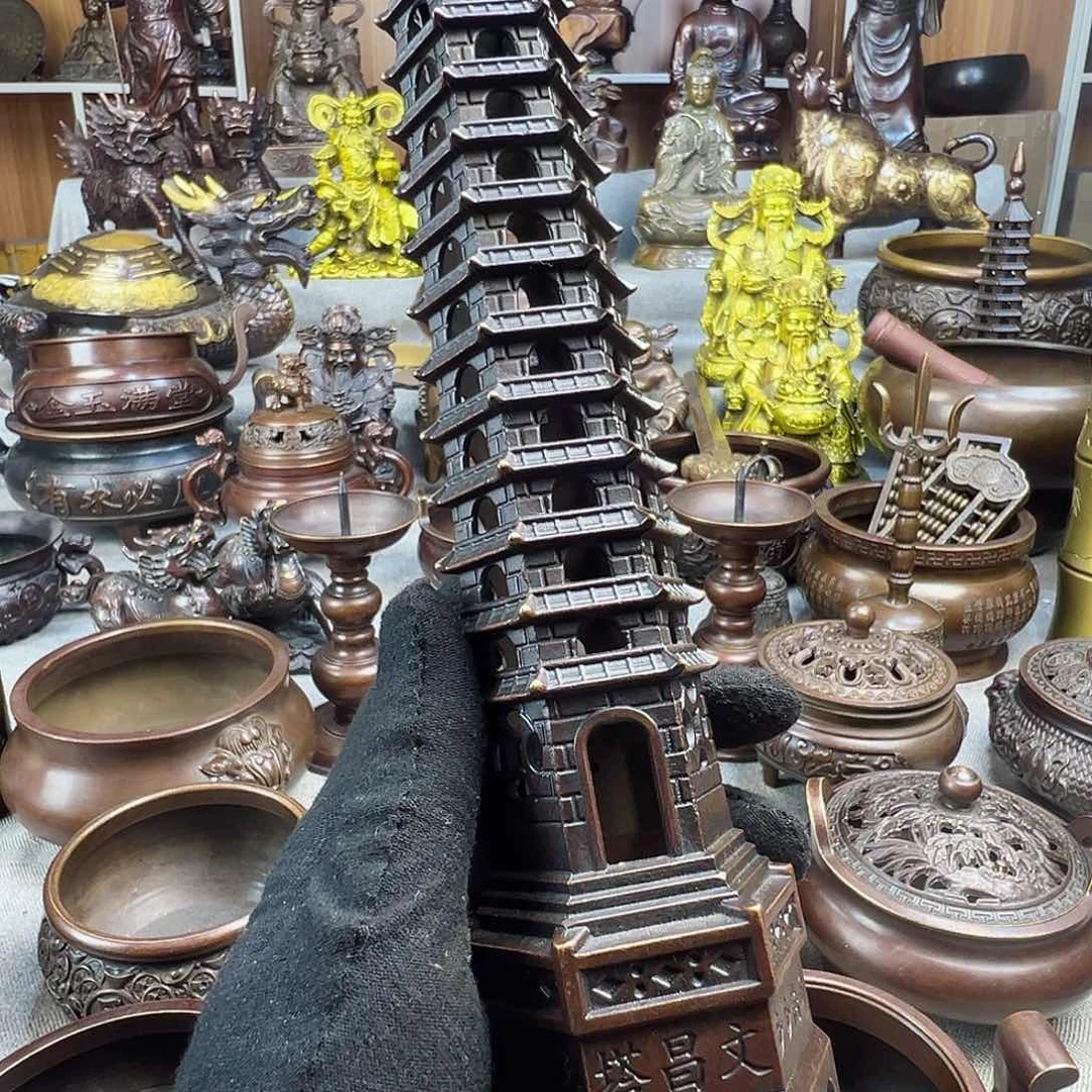 铜香炉铜摆件铜工艺品风水摆件
