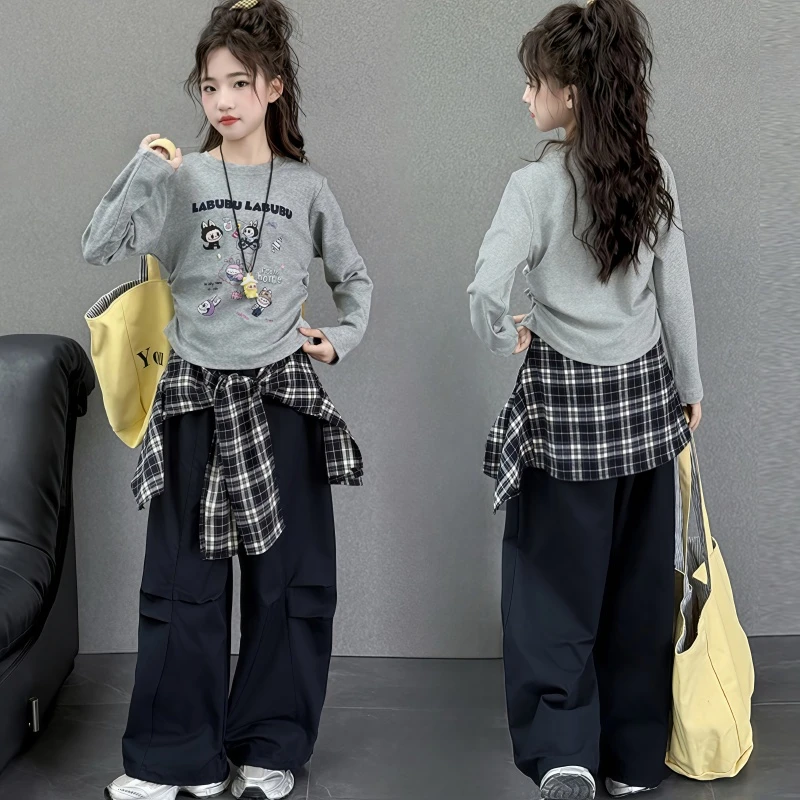 女童套装春秋2025新款洋气儿童秋装小女孩童装运动休闲时髦两件套