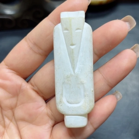 吊坠白玉菩提把件
