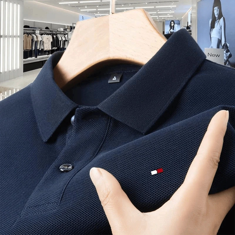 【海外撤柜】正品汤米希凯利夏季短袖100%棉polo衫男款高档商务男装