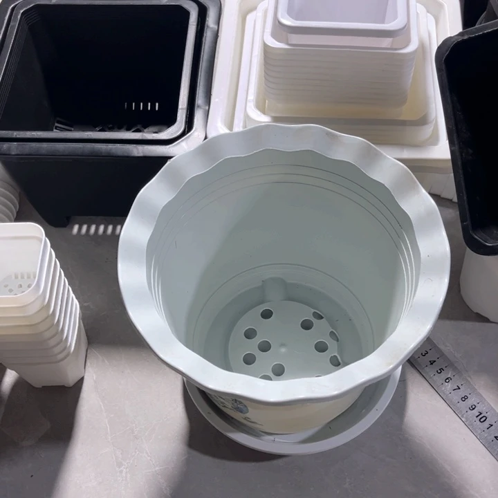 花边花开富贵口23高18一组3个带托盘