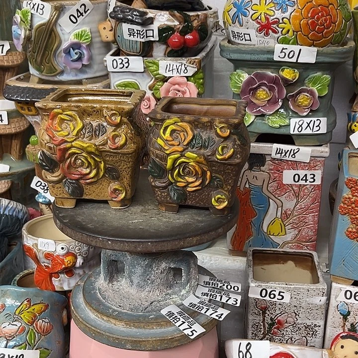 粗陶材质多肉花盆