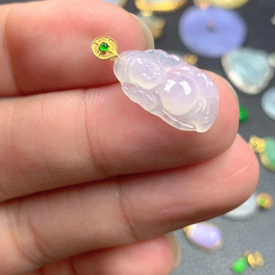 【闪购商品】颈饰18K金镶嵌翡翠翡翠