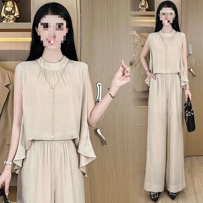 时尚运动服套装女2025夏季新款韩版洋气减龄妈妈宽松显瘦两件套潮