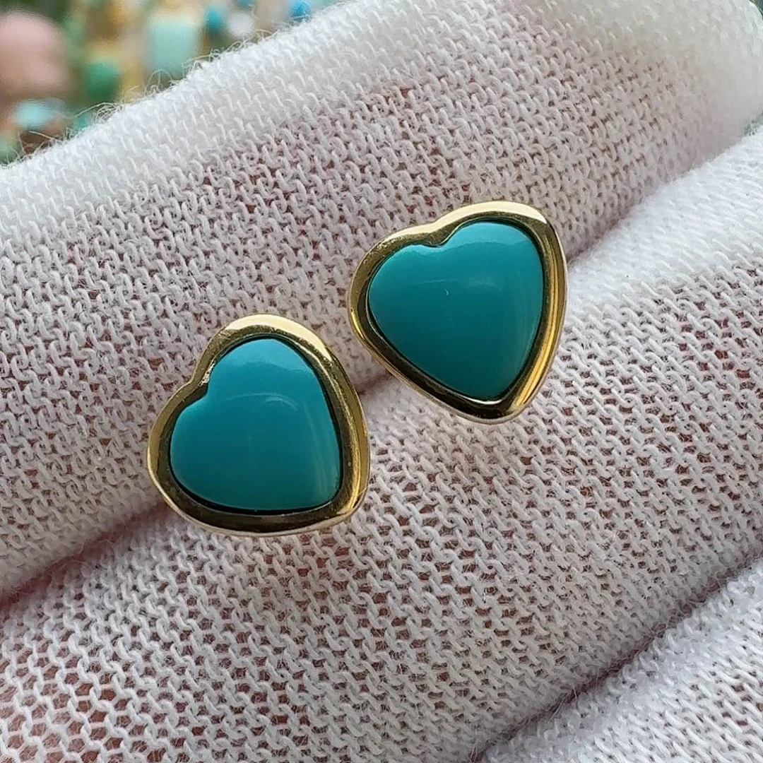 绿松石珠宝奇石18K金镶嵌