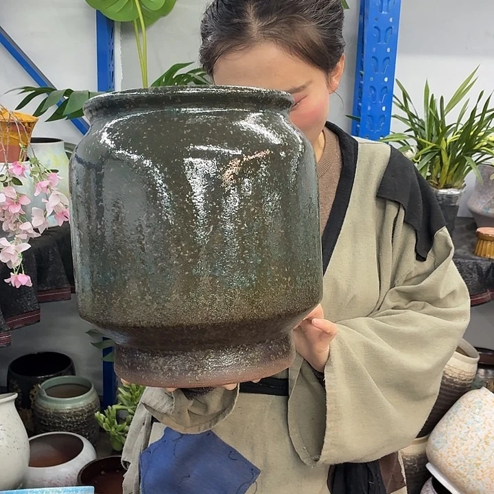 20×27 -粗陶花盆有孔-买买买