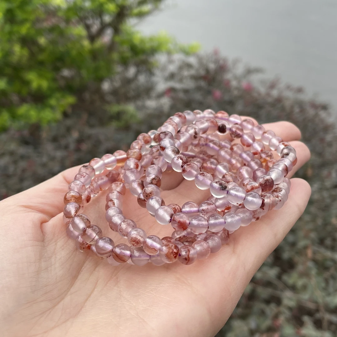 玛瑙冰紫手串飘水草飘细沙正常缺肉介意勿拍