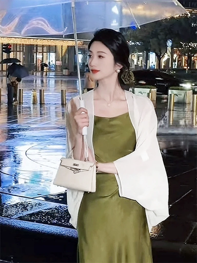 C-922-专属链接---夏季新款带袖雪纺披肩春夏旅游旗袍日常披肩