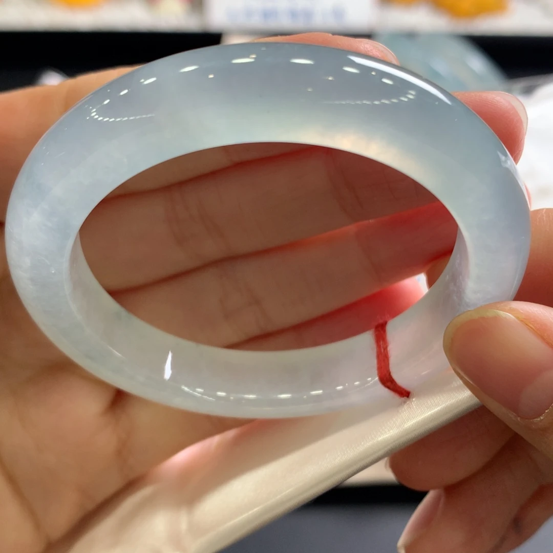 翡翠未镶嵌手镯43号小圈精品