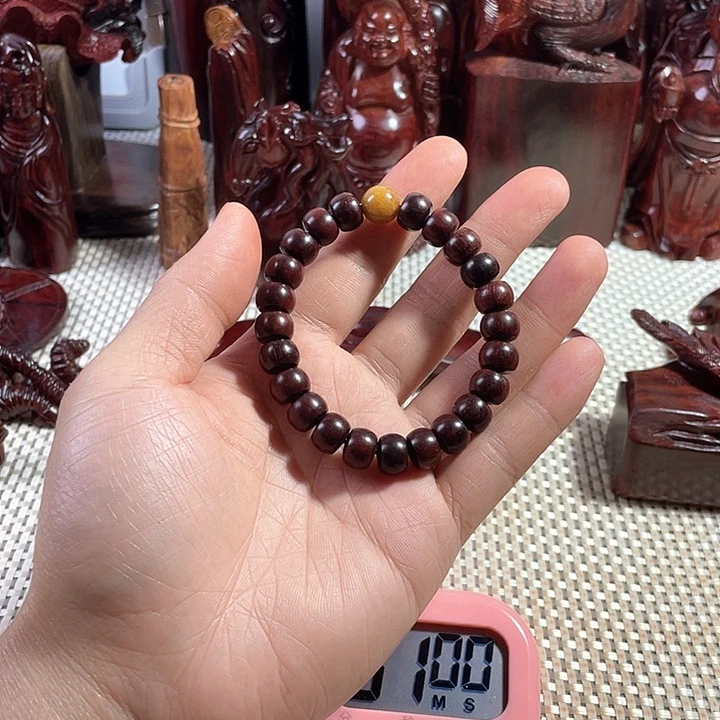 大***车印度小叶紫檀单圈手串