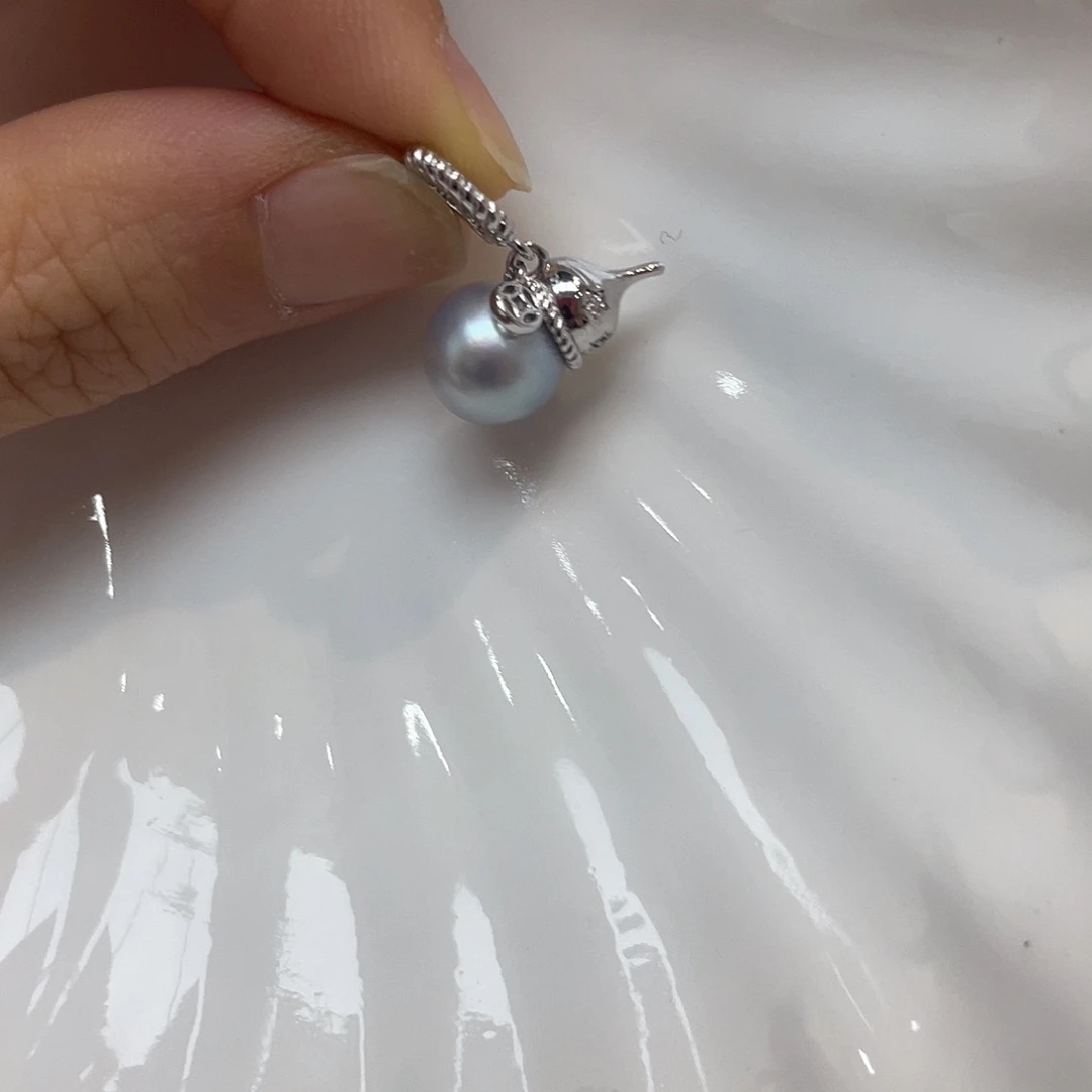 吊坠(不含链)海水珍珠银S925镶嵌