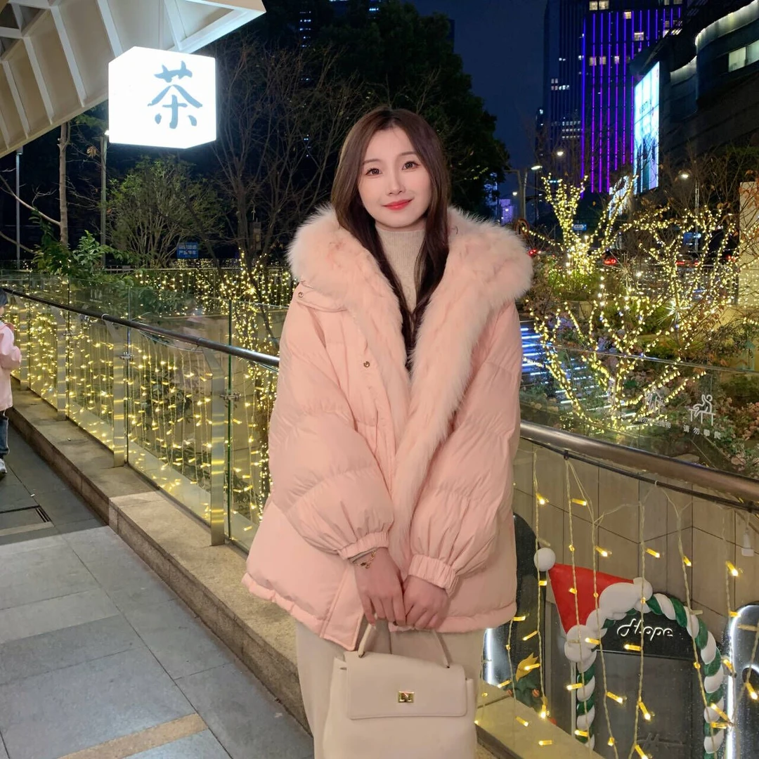 新年战袍 高端线真狐狸毛铂金加厚保暖羽绒服YRF122