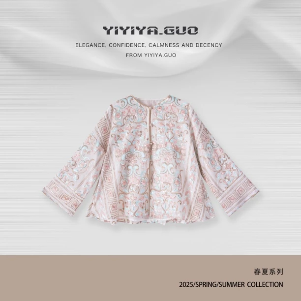 yiyiya.Guo艺艺吖【流光金焰】重工刺绣亮片外套0574SS52