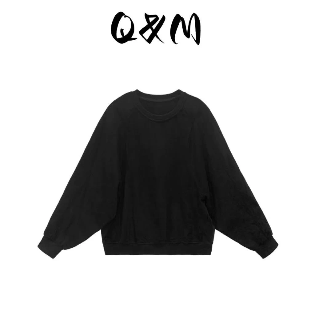 轻芒【廓形长袖卫衣】简约百搭宽松轮廓形长袖套头卫衣6435