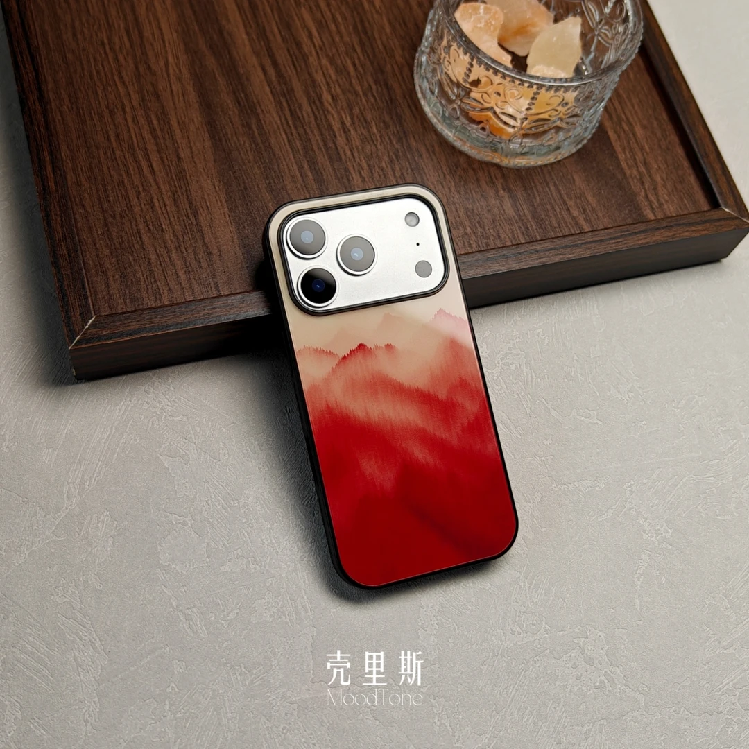 「日照丹山」新中式适用于苹果17promax/16pro高级感手机壳15p双11