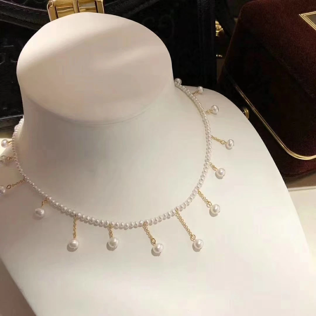 玲珑颈链 脚链同款颈链 天然高品质淡水珍珠 时尚精致