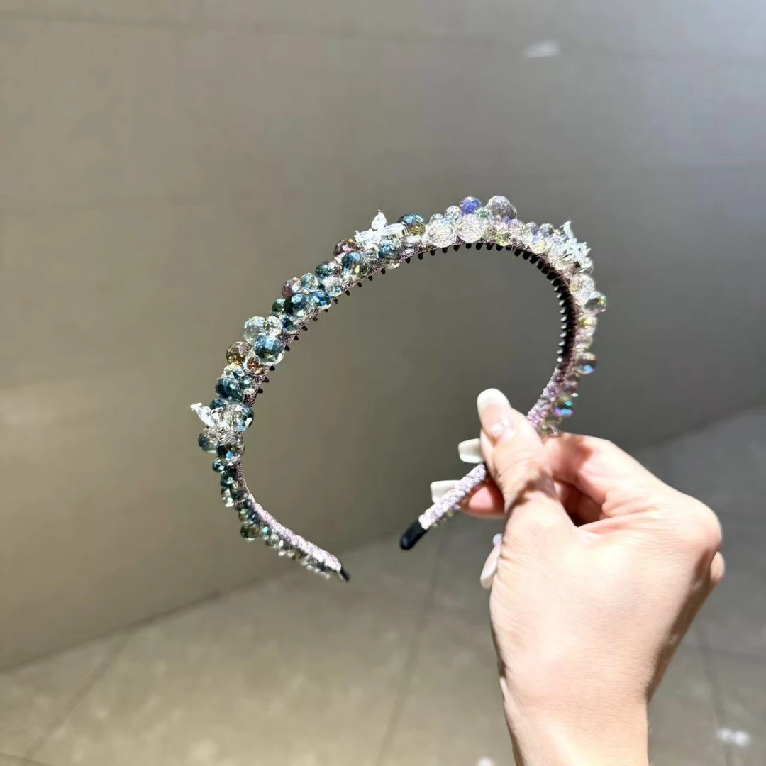 【莫奈海之星】幻彩凝露系列细跟发箍璀璨镶钻小众轻奢气质感发箍