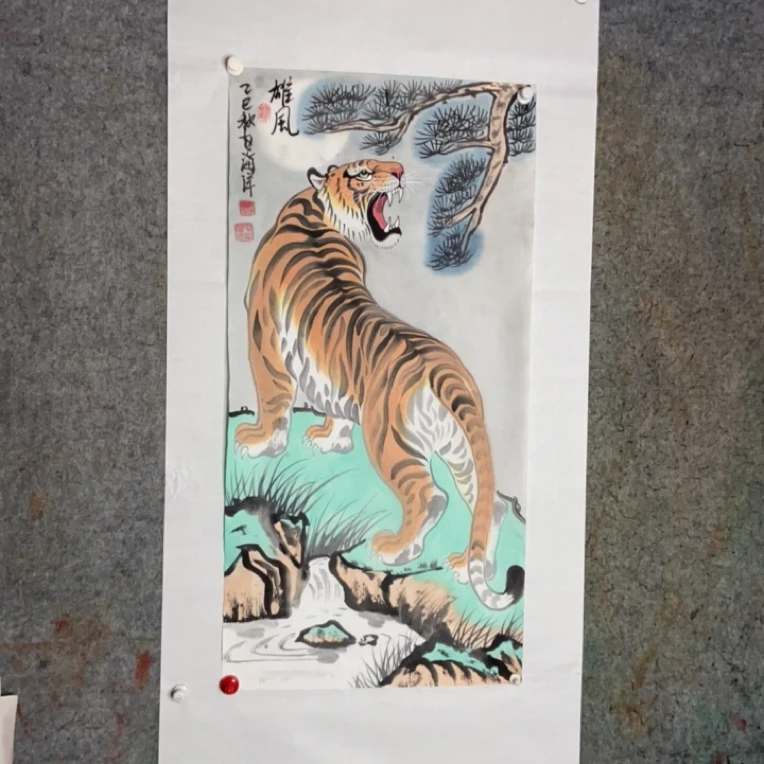 齐门弟子赵海洋精品上山虎宣纸软片尺寸100X50