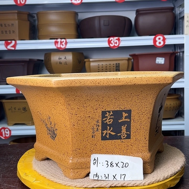 花盆紫砂蛇年大吉