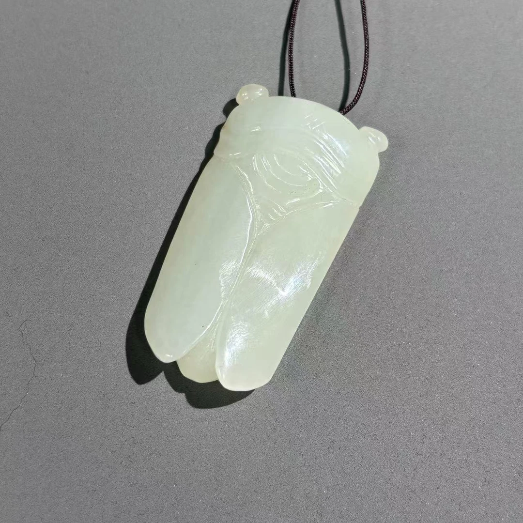 清代和田玉蝉挂件LM