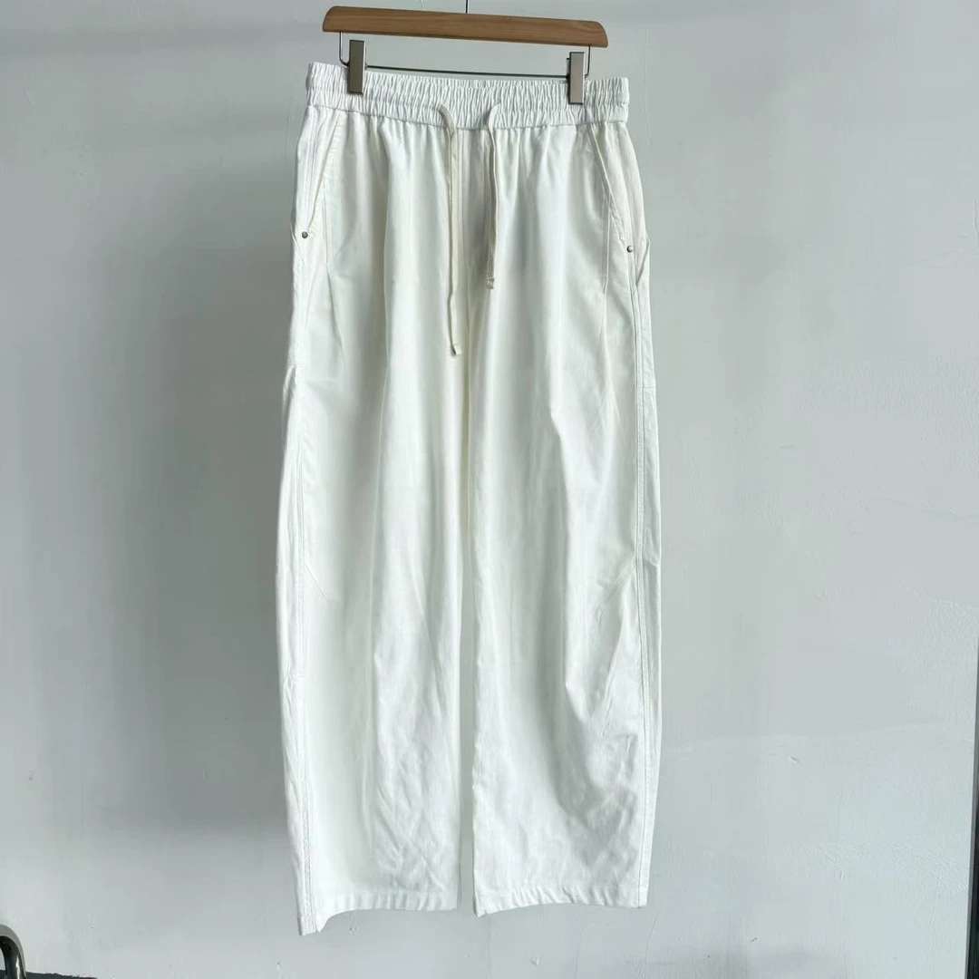 【2521】夏季百搭情侣阔腿直筒棉麻裤子日系薄款透气男长裤休闲裤