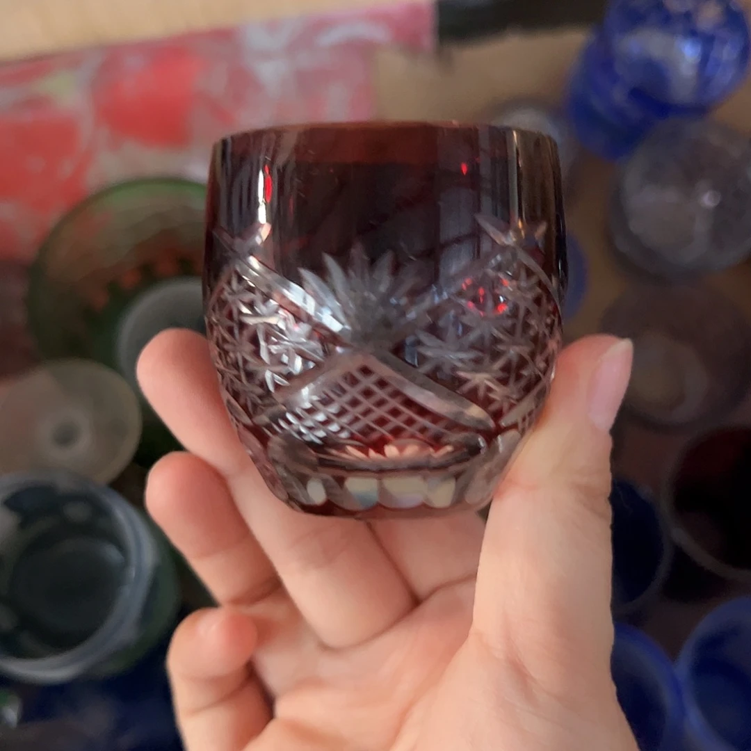 水晶玻璃高脚款微瑕一个