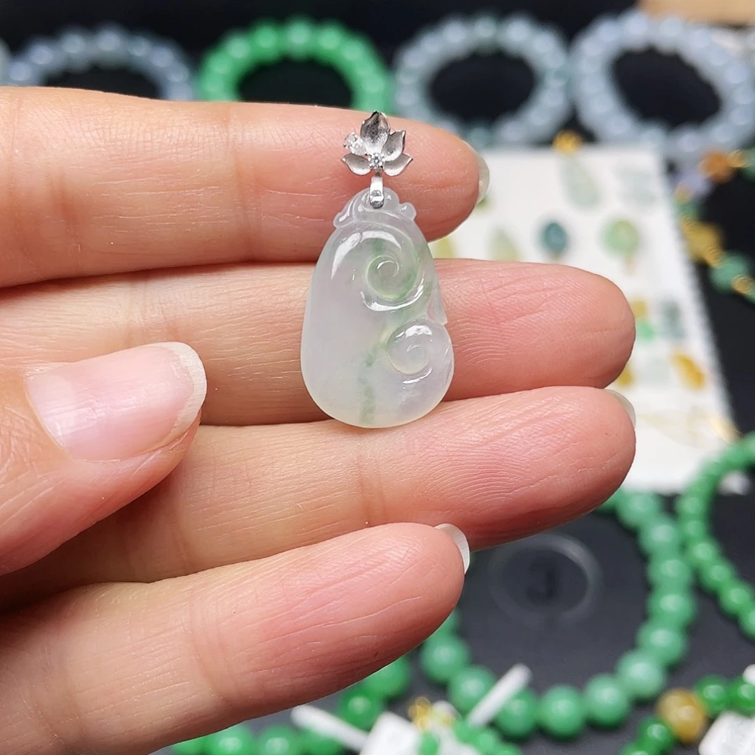 翡翠未镶嵌手链天然缅甸翡翠A货卡23-14.5-4.5