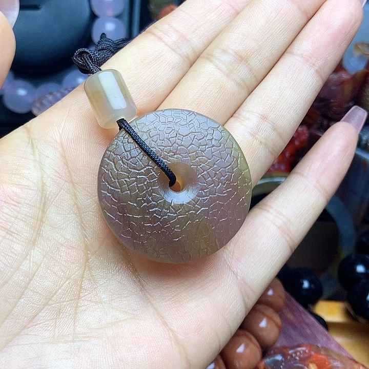 未镶嵌吊坠(不含链)硅化玉仿古币