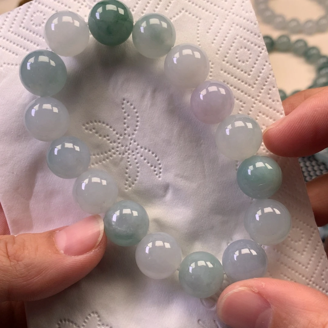 翡翠未镶嵌颈饰天然翡翠卡12手串定金