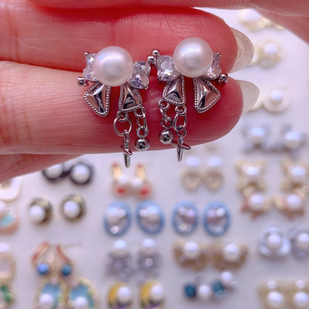 耳饰淡水珍珠合金