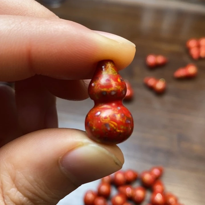 大漆工艺品其他红金小葫芦