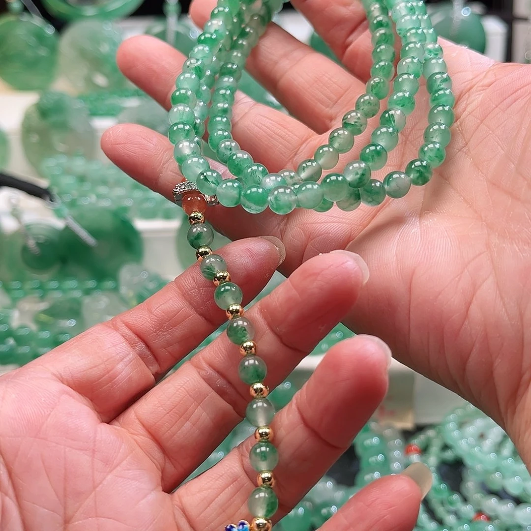 项链合金石英质玉128颗卡6