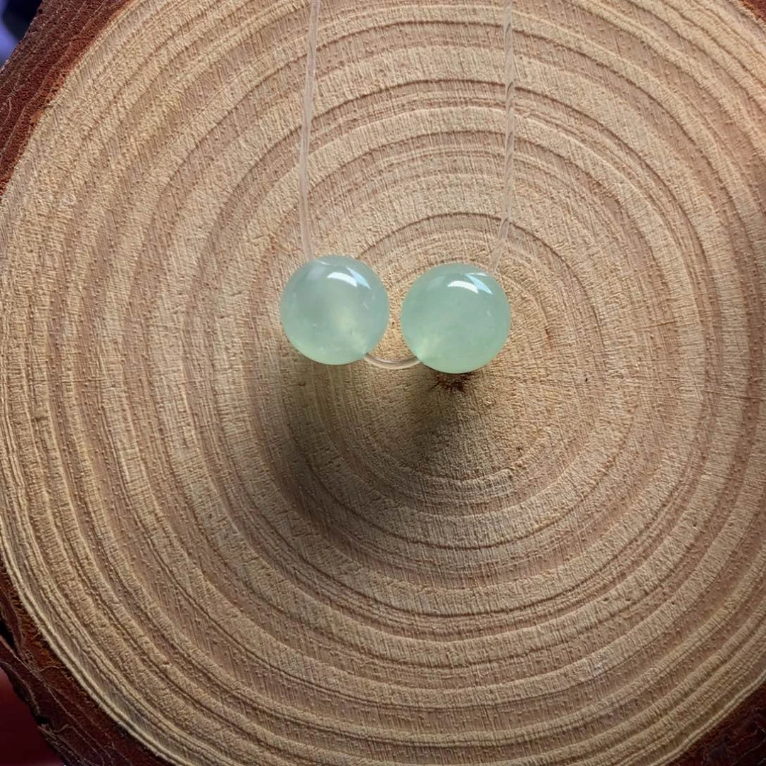翡翠未镶嵌手链12.5mm晴水