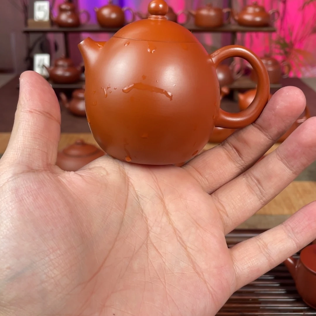 阿***阳茶壶紫砂精工微瑕龙蛋110cc