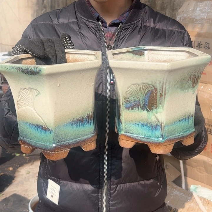 红陶复古绿两个口径18高度16