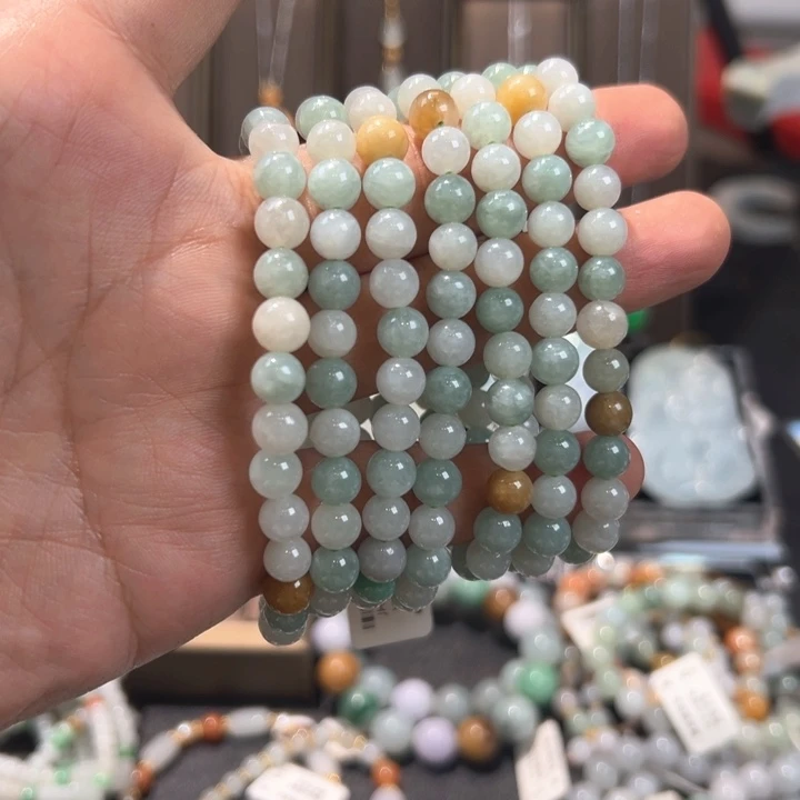 颈饰未镶嵌翡翠缅甸翡翠手串