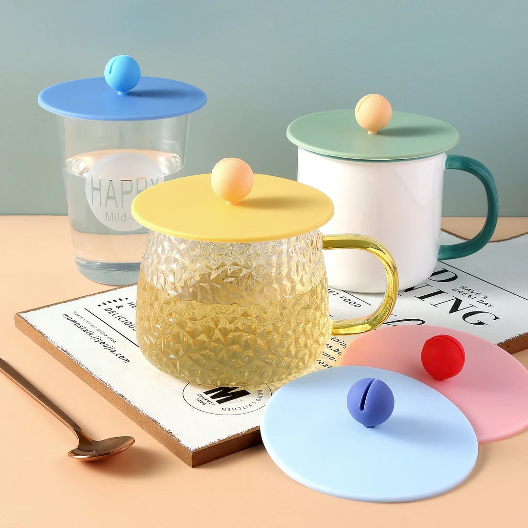 硅胶杯子盖通用水杯盖马克杯盖单卖茶杯盖子圆形玻璃杯杯子防尘盖