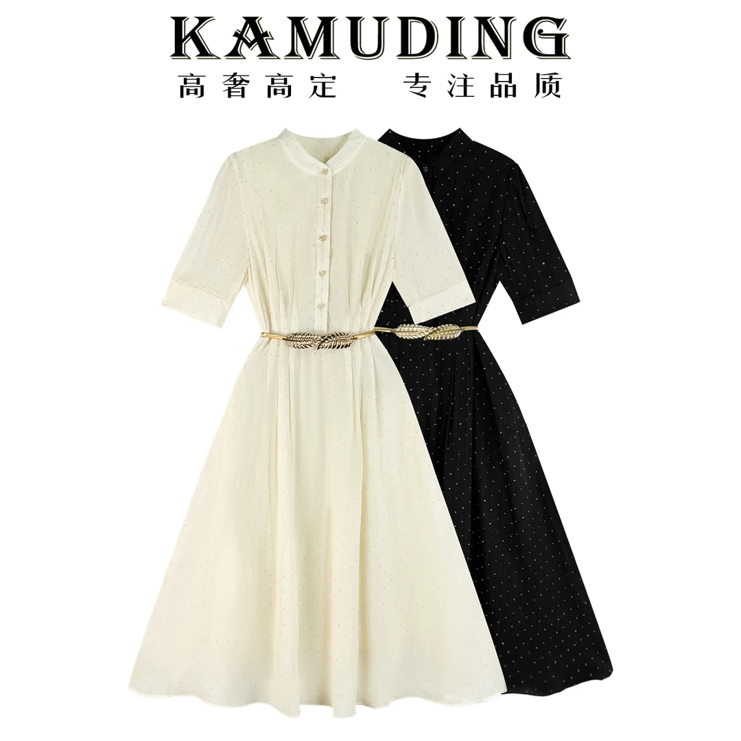 KAMUDING温柔风2025新款女士显瘦时尚气质淑女装连衣裙8168