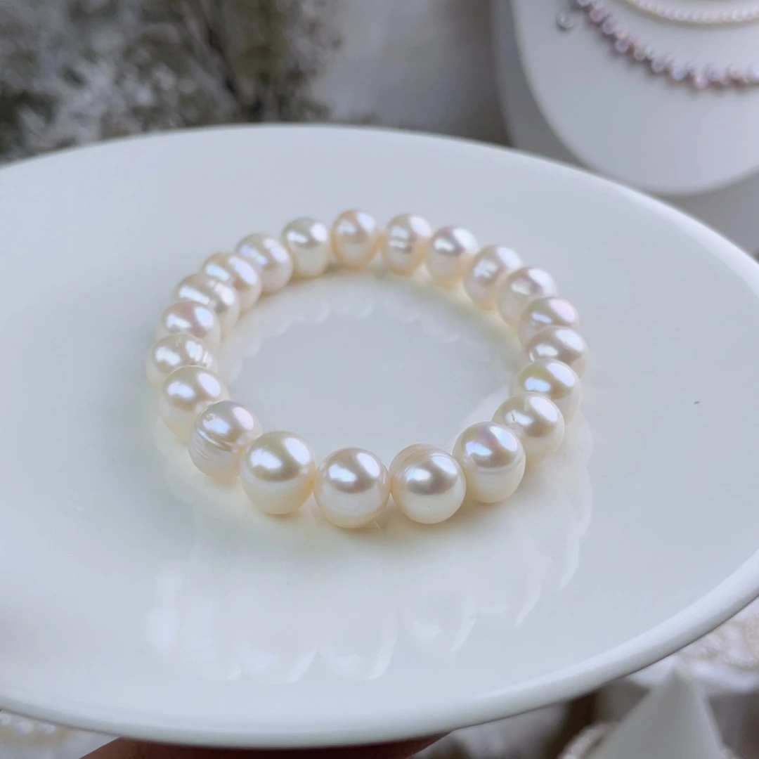 淡水珍珠手绳未镶嵌9～10mm微瑕