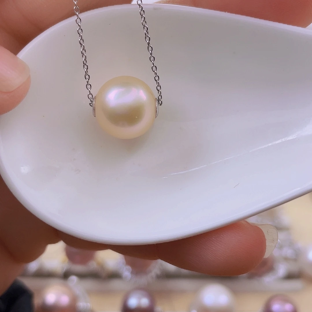 吊坠(赠链)淡水珍珠银S925镶嵌