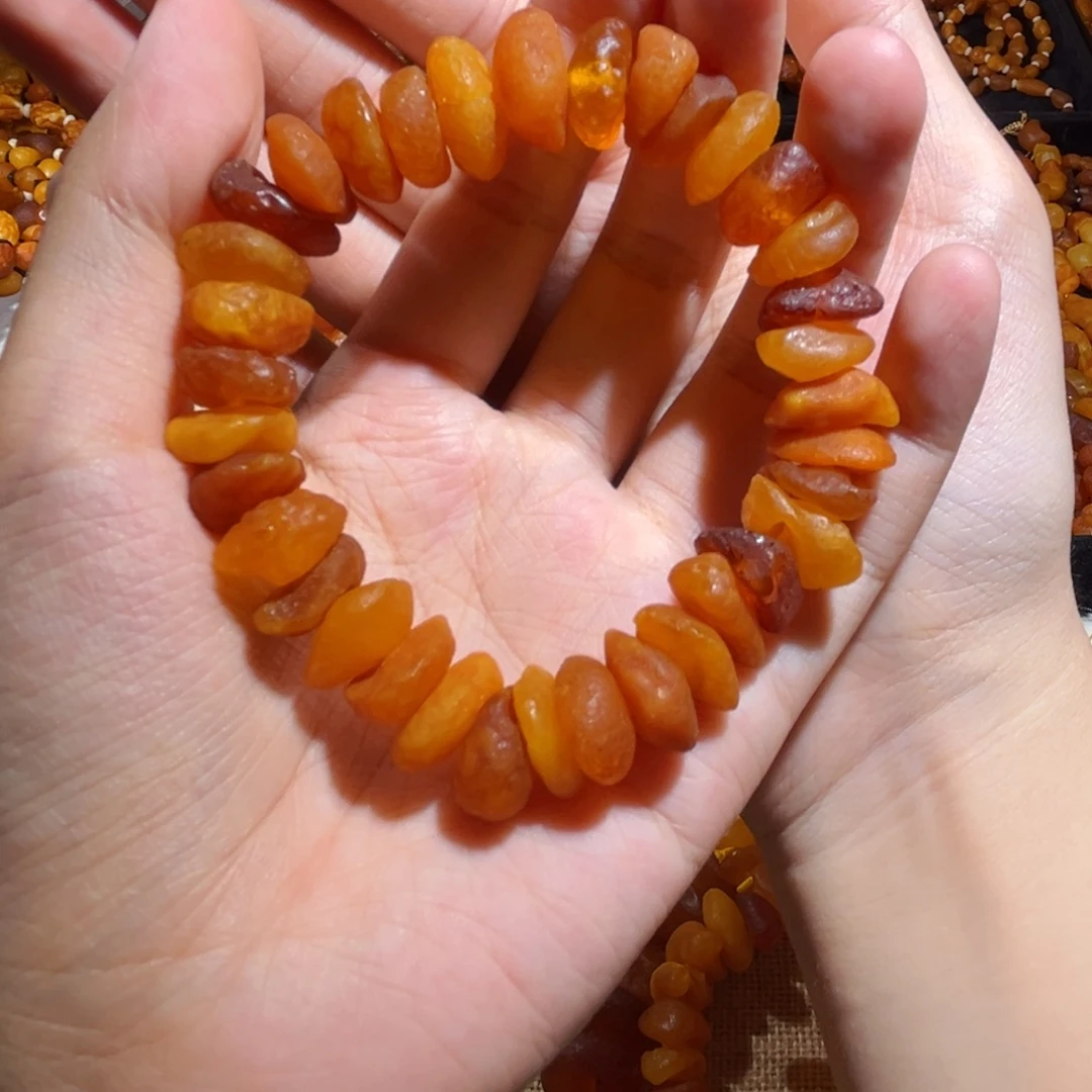 手链琥珀未镶嵌蜜蜡海漂盘缠
