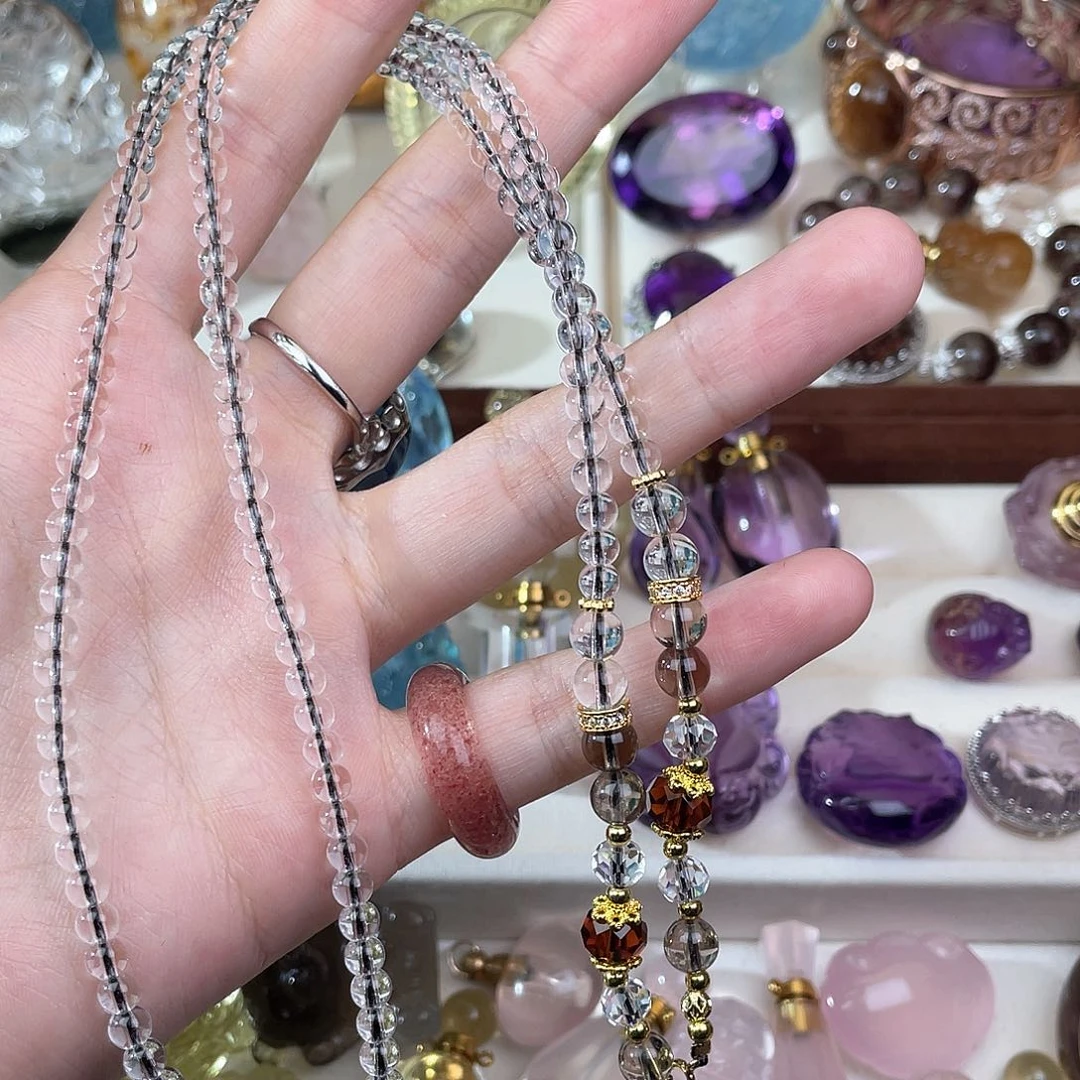 水晶颈饰未镶嵌小*天然水晶吊坠442